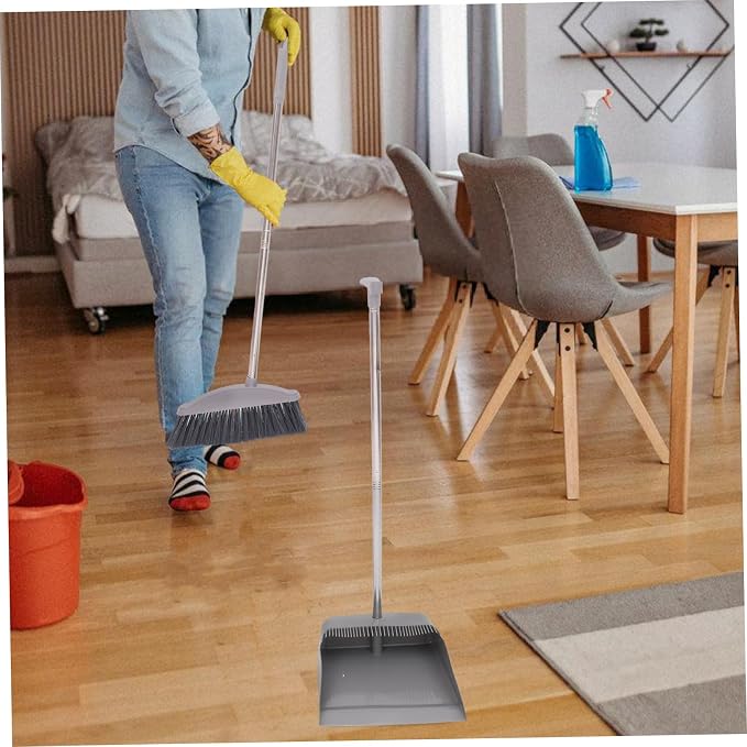 Supple Bristle Broom Dustpan Set Long Handle Home Cleaning Accessories Dustpan Long Handle Household Brooms Style