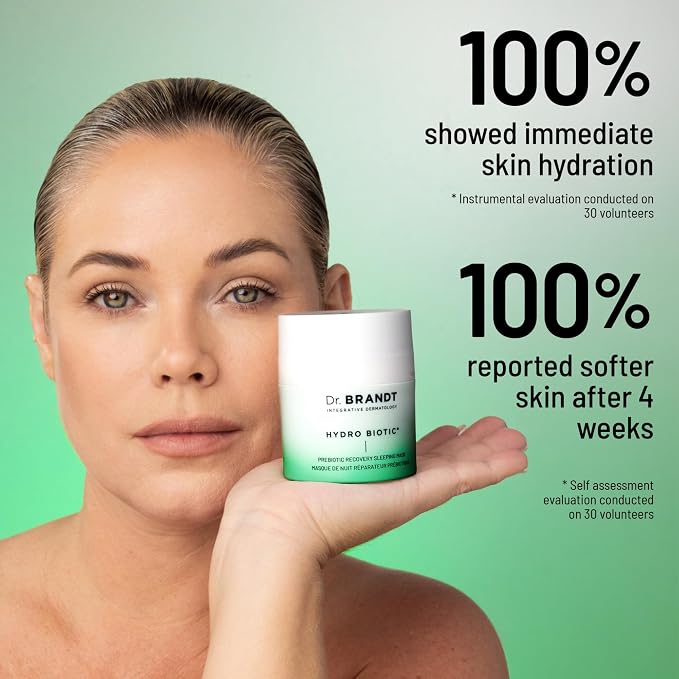 Dr. Brandt Hydro Biotic - Recovery Sleeping Mask - Deeply Hydrates + Reduces Redness & Signs of Irritation - 1.7 oz, Pack of 2