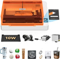 TOOCAA NOVA 10W Smart AI Laser Engraver & Cutter, Fully Enclosed Class 1 Safety, 5MP AI Positioning Camera & Auto Focus, 360° Rotary & Air Assist, Dual-Channel Exhaust for Cleaner Cuts & Less Smoke