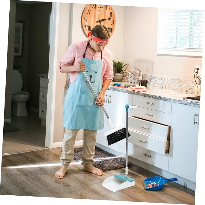 1set Household Broom Dustpan Set Handle Magnetic Connection Design for Easy Cleaning Compact Dustpan Broom Random Colors for Use