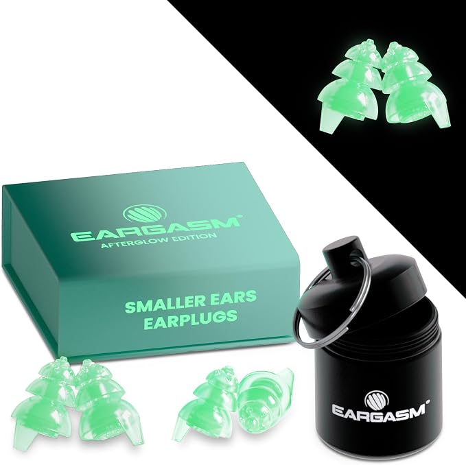 Eargasm Smaller Ears Afterglow Earplugs for Concerts, Festivals, Musicians, Night-Life Hearing Protection - Reusable Ear Plugs for Small Ear Canals, High Fidelity Noise Reduction up to 21 dB