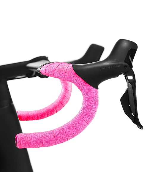 Supacaz Super Sticky Kush Gravel Bar Tape - Cycling Road Bike Handlebar Grip Tape Wrap (Neon Pink)