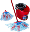Vileda SuperMocio 3Action XL Mop & Bucket Set with Additional Refill | Includes Torsion Wringer for Faster Drying, Deep‑Cleaning 3 Power Zones Remove Stubborn Dirt, 3‑in‑1 XL Microfibre Mop Head