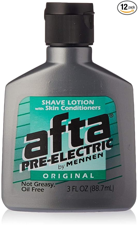 Afta Pre-Electric Shave Lotion With Skin Conditioners Original 3 oz (12 Pack)