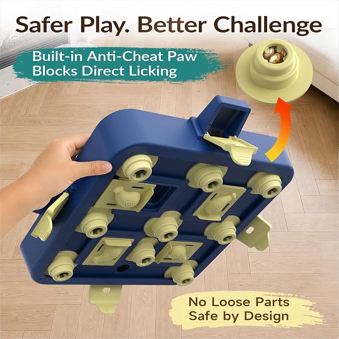 KADTC Dog Chess Puzzle Toy, Large Size, 3 Levels of Step-by-Step Challenge Beginner to Advanced Slow Feeder & Mental Stimulation for Smart Dogs Enrichment Toys