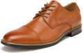 Mens Classic Cap Toe Dress Shoes Oxford for Office | Polished PU Outer Shell,Ventilated Comfortable Latex Insole. Formal Footwear Suited for Office Engagements ,Outings,Weddings