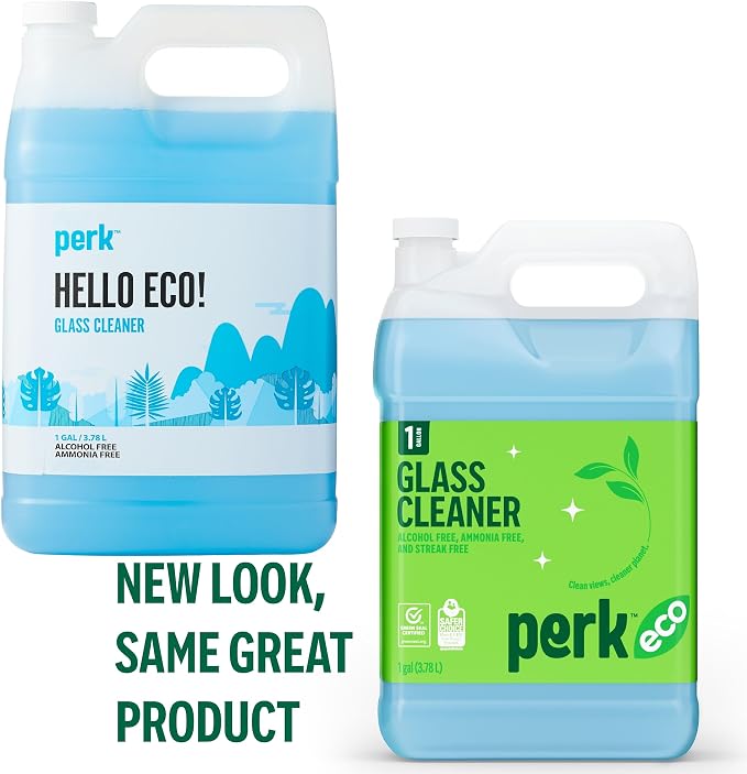 Perk Eco Glass Cleaner Refill, Ready To Use, 1 Gallon
