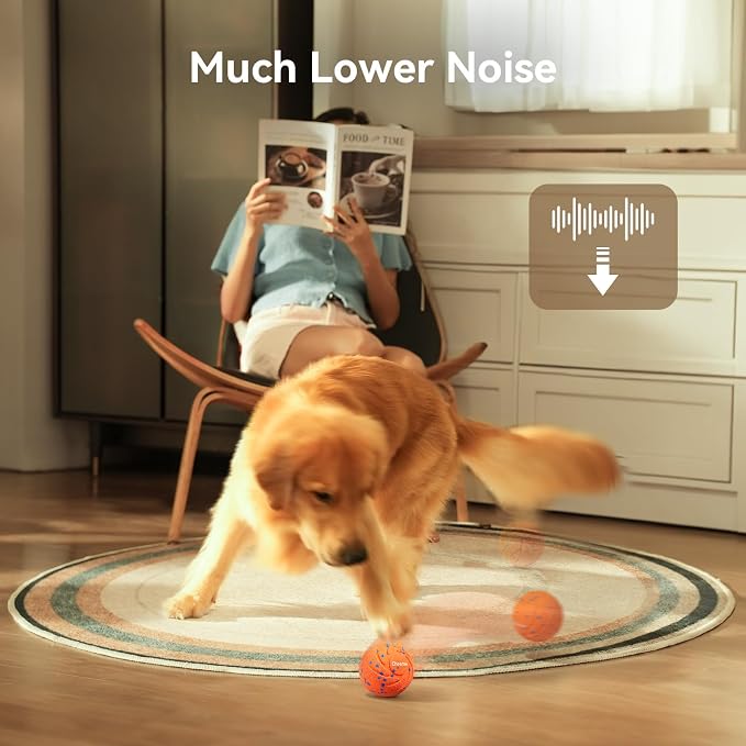 Cheerble Smart Interactive Dog Toy, Wicked Ball AIR, Automatic Moving, Bouncing, Rotating, IPX7 Waterproof Rating, Active Rolling Ball for Puppy, Medium and Large Dogs