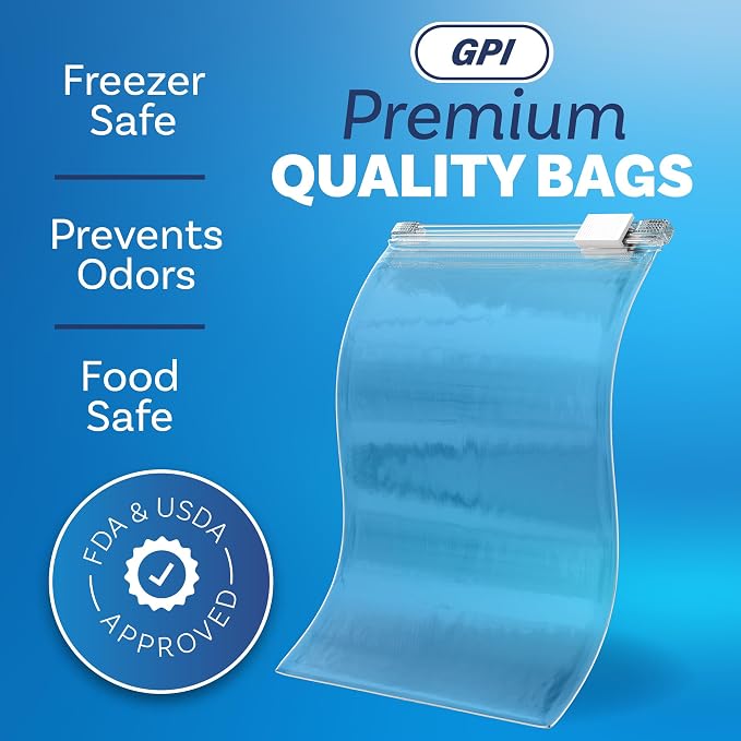 500 Count - Slider Zip Food Storage Snack Bags, 4" x 6" (8 Ounces) 3 Mil Heavy Duty, Strong & Durable For Freezer Storage, For Nuts, Candy, Snacks, Seeds, Jewelry & More. GPI