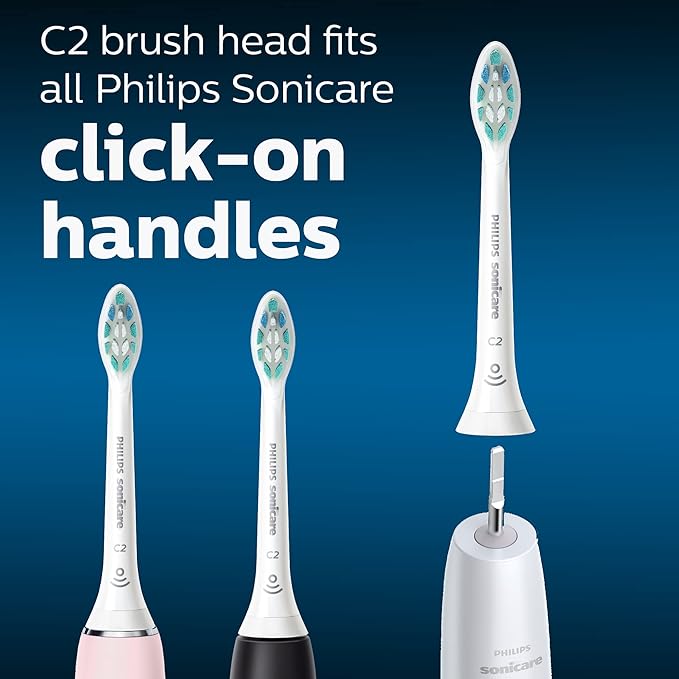Philips Sonicare 4100 Electric Rechargeable Power Toothbrush, White, with Genuine Philips Sonicare Optimal Plaque Control Replacement Toothbrush Heads, White, 3 Pack