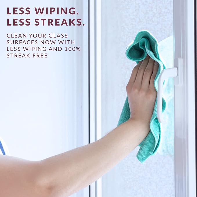 HOPE'S Perfect Glass Cleaner Spray, Streak-Free, Ammonia-Free Window, Mirror, Screen, Tinted Glass, and Shower Door Cleaner, Indoor and Outdoor Glass Surfaces, 32 Fl Oz, Pack of 12