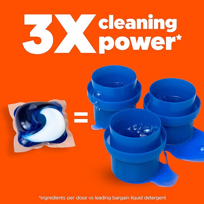 Tide PODS laundry detergent pacs, 3-in-1 Stain Remover, Odor Fighter, Color Protector, 102 Count, HE compatible, Original Scent