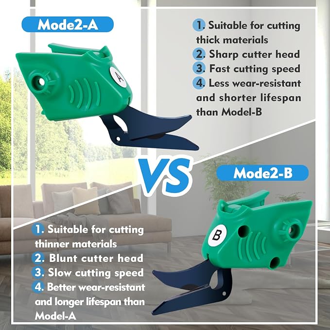 MXBAOHENG Sharp Blade Cutting Head for Wbt-2 Fabric Electric Scissors Cloth Cutter (Model A)