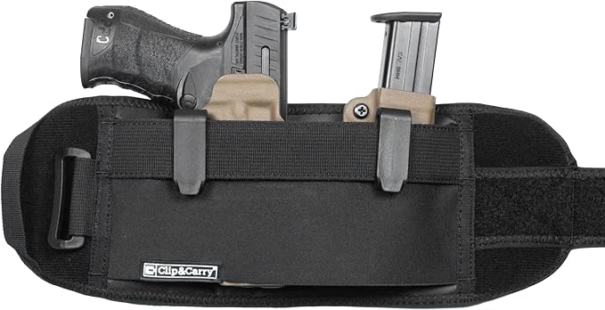 Clip & Carry STRAPT-TAC Belly Band Holster, Use with Any IWB Kydex Gun Holster for Concealed Carry (kydex Holster not Included)