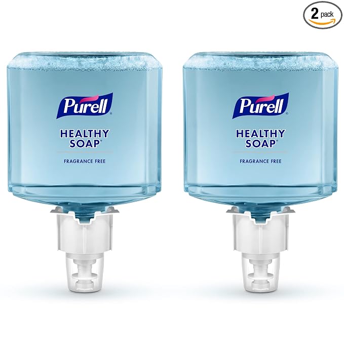PURELL Brand HEALTHY SOAP Gentle & Free Foam, Fragrance Free, 1200 mL Hand Soap Refill for PURELL ES4 Manual Soap Dispenser (Pack of 2) - 5072-02 - Manufactured by GOJO, Inc.