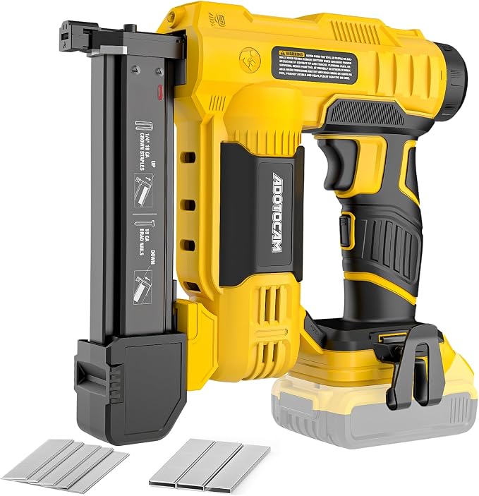 Cordless Brad Nailer for Dewalt 20V Battery (Tool Only), 2 in 1 Cordless Nail Gun with 1000 Nails and 500 Staples, Nail Gun Battery Powered for Home Improvement & Woodworking