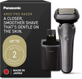 Panasonic ARC5 PRO Electric Razor for Men, Wet/Dry 5-Blade Foil Shaver for Thick Beard & Stubble, 20D Flexible Head, Pop-Up Trimmer with Automatic Cleaning + Charge System – ES-L580WS