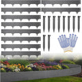 33FT Metal Landscape Edging 10-Pack, 6.5"H Corten Steel Lawn Edging | 10 Stakes, 100-year Service Life, Hammer-in Garden Edging Border, Flexible DIY, for Lawn, Flower Bed, Tree Ring, Pathway