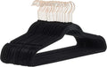 Amazon Basics Slim Velvet Non-Slip Space Saving Sturdy Suit Clothes Hangers, Closet Organizer, Black/Rose Gold, 30-Pack