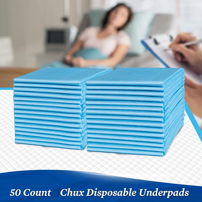 SOFYFINE Premium Chucks Pads Disposable 23"x36" (50 Count) , Leakproof Adults Incontinence Bed Pads, Heavy Duty Absorbent Underpads Waterproof, Extra Large Puppy Pee Training Pad