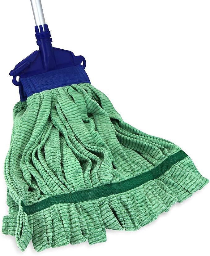 Arkwright Microfiber Tube Mop Head Replacement - (Bulk Case of 12) Heavy Duty, Lint Free, Super Absorbent & Bleach-Safe, Janitorial Essential for Commercial & Industrial Floor Cleaning, 18 oz, Green