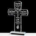 Movdyka Christian Inspirational Gifts for Women, Crystal Cross Bible Verse Plaque Decor, Religious Faith Spiritual Prayers Encouragement Gift for Woman Men Mom Daughter Friends