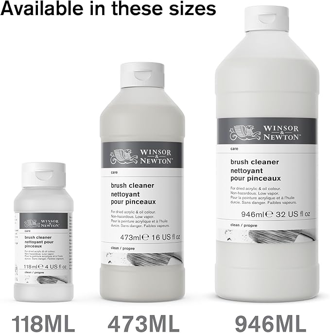 Winsor & Newton Brush Cleaner & Restorer, 16.0-oz Bottle