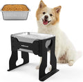 Bobbie & Laxi 10" Elevated Dog Bowl, 0.85 Gal Stainless Steel Bowl | Raised Dog Bowl for Medium Breed, Metal Dog Feeding Station for Relief Joint Pressure, Easy Clean for Indoor & Outdoor Use