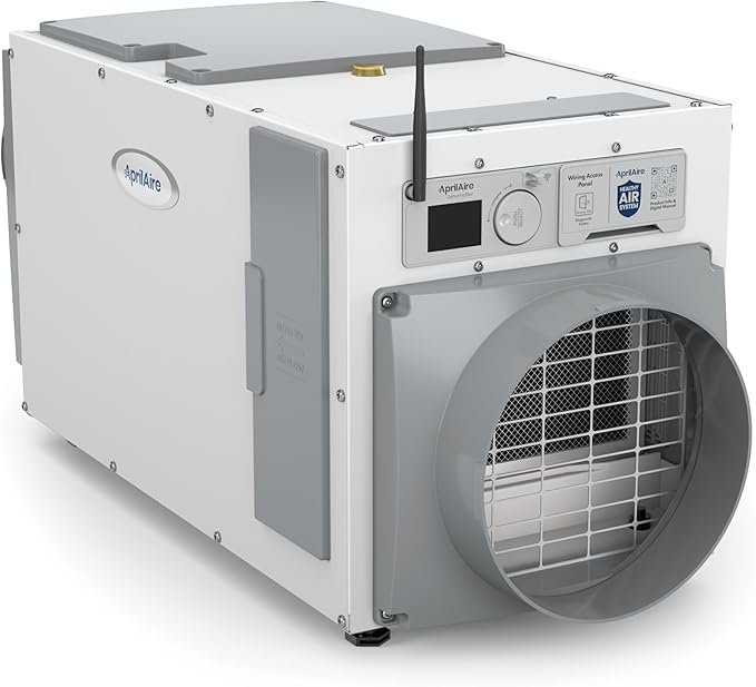 AprilAire E100W Wi-Fi Dehumidifier – 100 PPD for Crawl Spaces, Basements, Whole Houses up to 5,500 Sq. Ft., Part of the AprilAire Healthy Air System