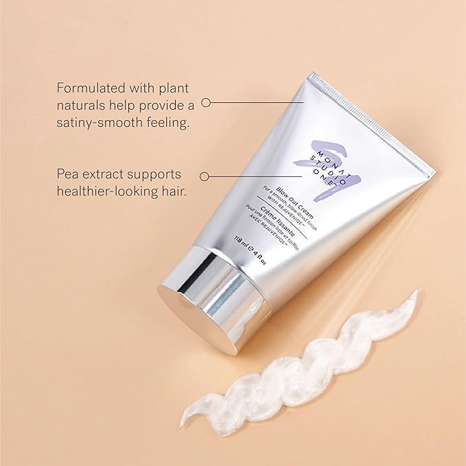 MONAT Studio One Blow Out Cream - Anti Frizz Hair Care/Cream Helps Smooth and Soften Hair While Using Heat Styling Products. Thermal/Heat Protectant - Net Wt. 118 ml / 4 fl. oz.