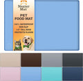 Neater Pet Brands Neater Mat Pet Mats for Food and Water, Cat & Dog Bowl Mat Waterproof Silicone, Feeding Tray, Dog Food Mats for Floors, Placemat w/Raised Edge for Under Bowls, 32" x 24", Light Blue