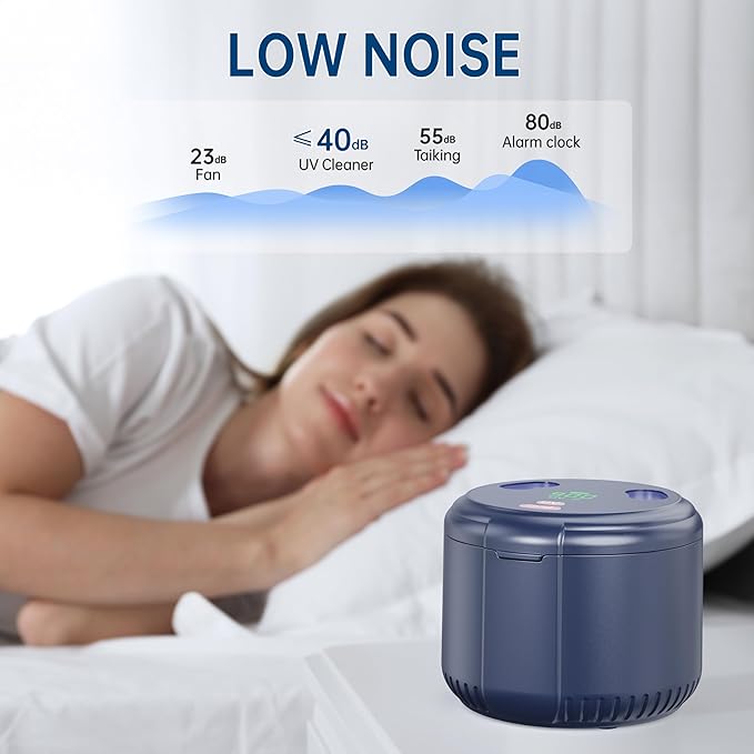 45kHz Ultrasonic Retainer Cleaner Machine, 200ML Dental Cleaning Pod for Dentures, Aligners, Invisalign, Mouth Guards, Night Guards, Jewelry, Toothbrush (Blue)