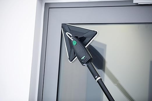 Unger Commerical - Indoor Window & Surface Cleaning Kit - 5 ft Stingray Refillable System with Extension Pole, Triangle Cleaning Pads and 2 Refill Bottles - SRKB2