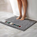 Muddy Mat® | Chenille Bathroom Rugs Quick Dry Microfiber Mats Non Slip Washable, Extra Thick, Soft and Highly Absorbent Bath Mats for Bathroom, Kitchen, and Shower Floor - Grey 24"x35"