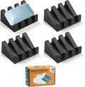 Self Draining Soap Dish Holder,Silicone Soap Dish,for Bathroom,Kitchen, Sponges，Can Extend Soap Life，Keep Soap Bars Dry and Easy Cleaning (N-Black,4-Pack)