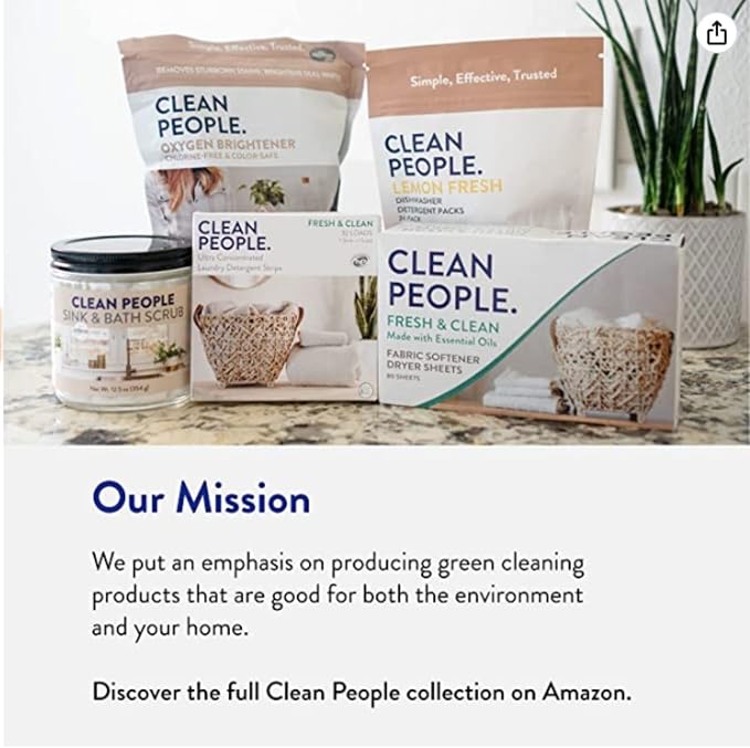 THE CLEAN PEOPLE Liquid Dish Soap - Clean, Simple Ingredients - Extra Scrubbing Power (Citrus Clove Scent) 12 fl. oz (3 Pack)