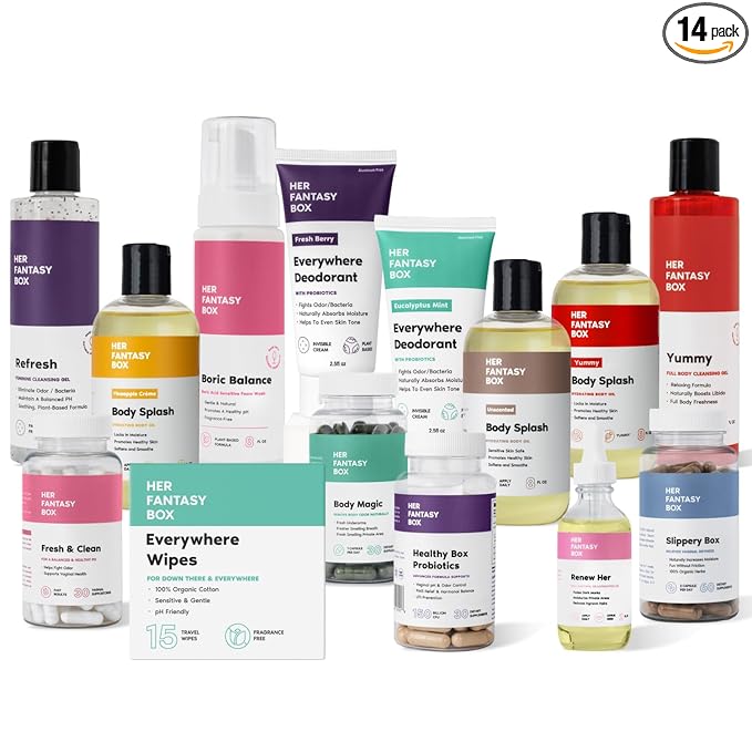 Her Fantasy Box | Everything Bundle - Premium Feminine Hygiene & Wellness Products | Skincare, and Health Essentials for Women