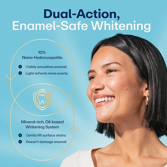 Lumineux 10% Nano Hydroxyapatite Whitening Toothpaste, 3.75 oz, 2 Pack | Fluoride free gentle formula, clinically supported NASA-developed nHA that remineralizes for strong enamel & bright teeth