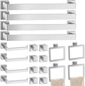 20-Pieces Brushed Nickel Bathroom Accessories Set, Stainless Steel Bathroom Hardware Set, Towel Racks for Bathroom Wall Mounted 24 Inch Bath Towel Bar Set.