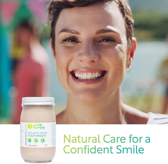 Uncle Harry's Anise Remineralizing Toothpaste 1.5 lbs Jar | Natural Whitening Tooth Paste Freshens Breath & Promotes Enamel | Vegan Fluoride Free Toothpaste