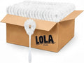 LOLA Toilet Bowl Brush w/Curved Head, 36 Pack, Coated Wire, Durable Poly Bristles, Reaches Under Toilet Bowl Rim