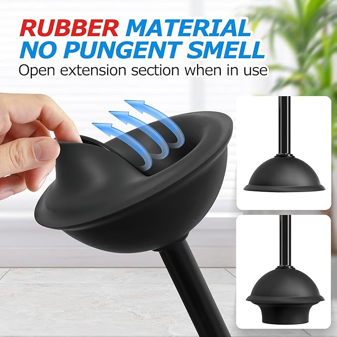 FORASTO 3Pack 3 in 1 Toilet Brush and Plunger Set,Toilet Bowl Brush Plunger Set,Toilet Brush Plunger Combo,Cleaning Brush,Cleaning Supplies, Crevice Cleaning Brush, Bathroom Cleaning Tools.