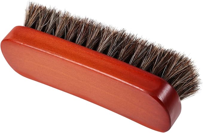 2pcs Wooden Horse Hair Shoe Cleaning Brush Portable Small Scrubber for Polishing for Sneakers Boots and Hats Practical Design for Easy Use and Efficient Grime Removal