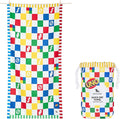 Dock & Bay Beach Towel - Quick Dry, Sand Free - Compact, Lightweight - 100% Recycled - Includes Bag - Wild Card - Extra Large (200x90cm, 78x35)
