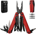 BIBURY Lightweight G10 Handle Multitool Pliers, 25-in-1 EDC Multi Tool with Replaceable Wire Cutters, Scissors, One-Hand Opening Pocket Knife Survival Tools for Camping, Repair,Survival -BI2048R