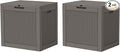 31 Gallon Outdoor Storage Box 2 Pack All-Weather Deck Box for Patio Furniture, Package Deliveries, Garden Tools, Pool Supplies & Cushions, Grey