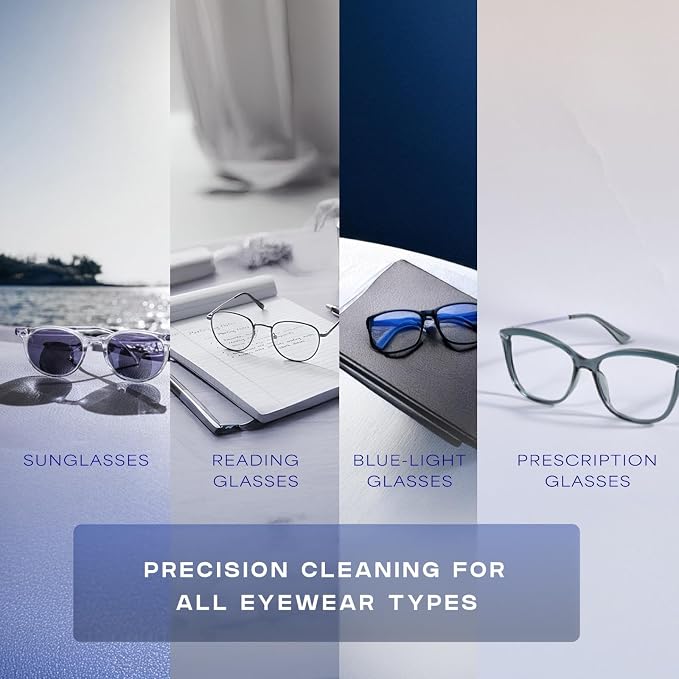 Peeps Eyeglass Cleaner - Lens Cleaner for Eyeglasses, Sunglasses, Eyewear - Soft Touch Black