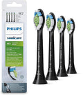 Philips Sonicare Optimal Whitening Black BrushSync Heads (Compatible with All Philips Sonicare Handles), 4 Pack