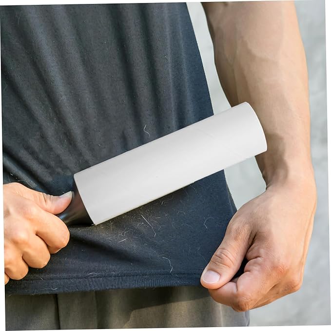 10rolls Wide Surface Roller Lint Roller Refills Extra Sticky for Upholstery Pet Hair Remover Hair Stick Replacement Parts White