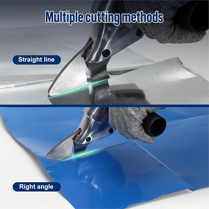 VlOXO Metal Shears Drill Attachment,Sheet Metal Cutter with 360 Degree Pivoting Handle Professional Sheet Metal Tools for Cut Steel, Sheet Metal Cutter Drill Attachment Can Curved and Straight Cutting